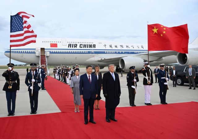 习近平抵达华盛顿对美国进行国事访问